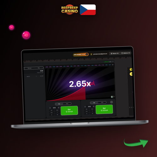 Hráč u notebooku se zápisníkem sázek — strategie pro Beep Beep Casino