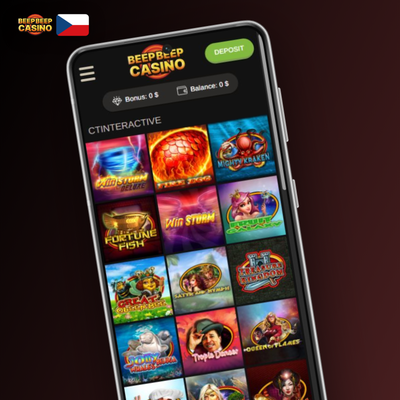 Živá krupiérka u ruletového stolu na obrazovce Beep Beep Casino mobilní aplikace