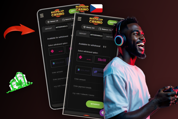 Herní dashboard Beep Beep Casino zobrazující VIP postup, body a historii cashbacku